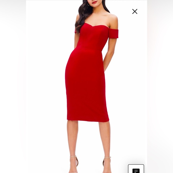 NWOT Dress The Population Bailey Off The Shoulder Body- Con Dress - Picture 1 of 5